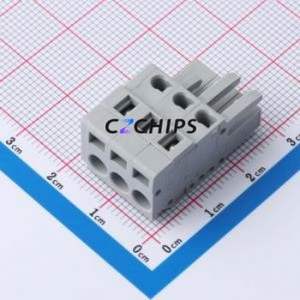 231-103/026-000 Plug-in Terminal Block Connector ( Pitch: 5mm )( Color: Gray )( Total PIN Count: 3P )( Number of Rows: 1 ) - Product Image 1