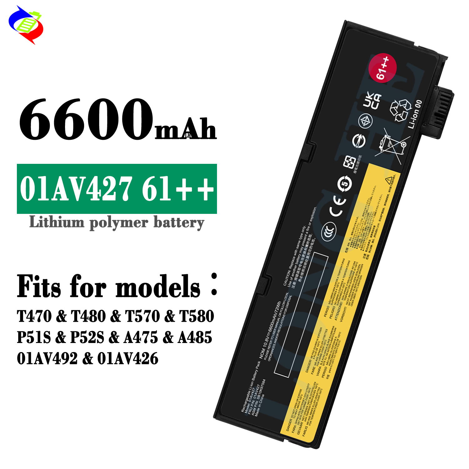 Pour Lenovo T470 T480 T570 T580P5IS P52S A475 A48501