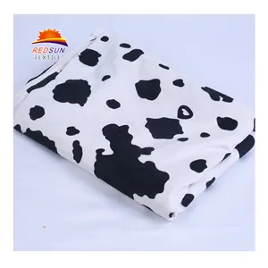 Tela con estampado de vaca Polar, 100% poliéster, OEM