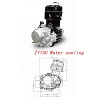 Moteur de moto CQJB de haute qualité ZY125/ZY150CC refroidi par air ZY150CC refroidi à l'eau ZY150CC assemblage de moteur de moto refroidi par huile