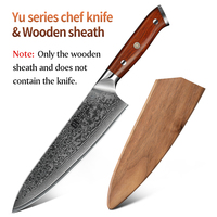 Funda de Madera para Cuchillos de Cocina, Protector de Cuchillas de Madera de Nogal, Funda Profesional para Cuchillos de Chef, Accesorios, Saya de Madera