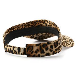 Topi pelindung matahari macan tutul wanita, kasual desain kustom cetak bordir olahraga tanpa atasan musim panas topi Golf Tenis untuk wanita - Product Image 5