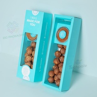 Boîtes en papier pliables écologiques de qualité alimentaire, logo personnalisé imprimé pour les biscuits/le chocolat/la pâtisserie/les macarons