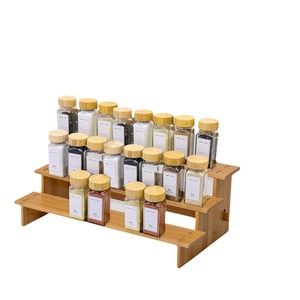 Étagère de présentation à trois niveaux en bambou, 3 étages, multifonctionnelle, de type sur pied, organisateur de bureau pour rangement sur bureau - Product Image 4