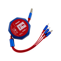 Nuevo Cable de Datos Retráctil 3 en 1, Cable USB Elástico de Carga Rápida Portátil, Cable de Carga para Teléfono