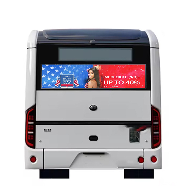 Customized On-board Bus Rear Destination Full Color LED Digital Poster Advertising Display Screen Outdoor Advertisement 4G WiFi