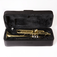 Trumpet Standard Set Bb Trumpet Yellow Brass with Hard Case for Beginner or Advanced Student
