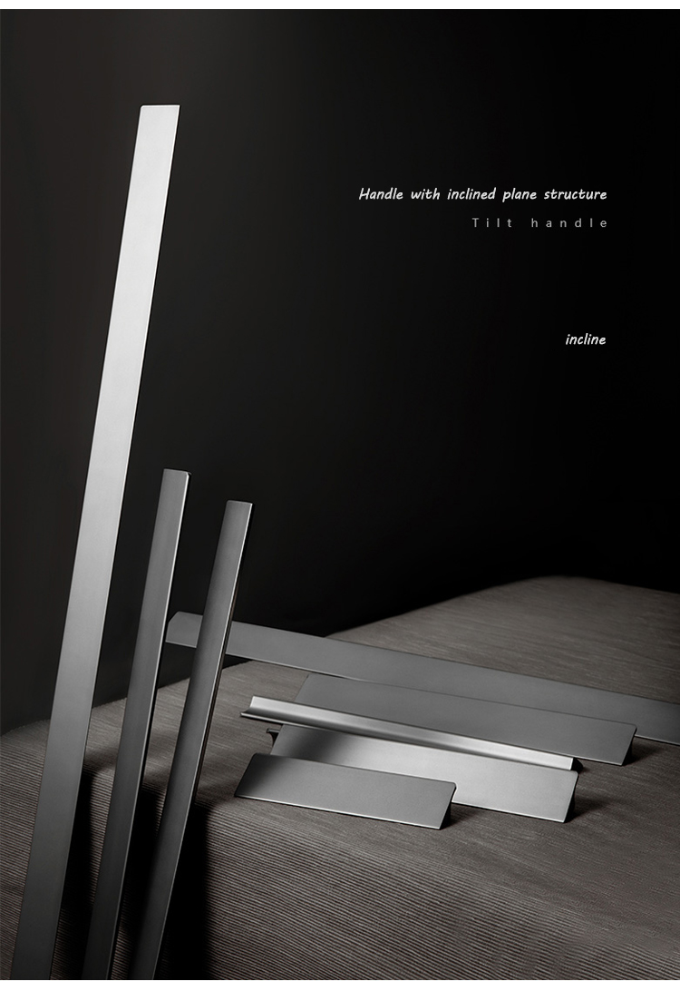 EADER Simple grey inclined wardrobe handle extended modern high-quality drawer cabinet handle