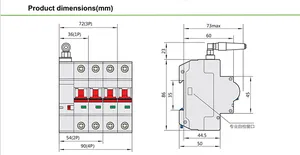 Tuya Smart Breaker Smart Switch Tuya APP 4p WIFI Circuit Breaker With Metering High Voltage Tuya Mcb