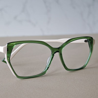 Gran oferta, gafas verdes a la moda, gafas elegantes para ciclismo, monturas de gafas deportivas, gafas ópticas para hombres