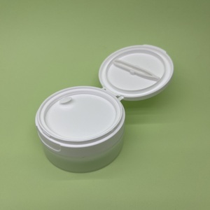 Vente en gros 50g 100g 120g 150g Pot de tampon de toner à double paroi avec <span class=keywords><strong>pince</strong></span> à épiler Pot de masque de crème à récurer avec cuillère - Product Image 1