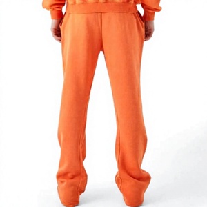Conjunto Deportivo con Capucha para Hombre, Color Naranja, Estampado de Letras, Estilo Urbano, Corte Regular, 100% Algodón, Pantalones Deportivos, Ropa Casual de Invierno - Product Image 4