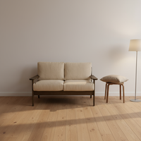 Ensemble de canapés Chesterfield modernes personnalisés avec un design japonais en bois massif de luxe pour le salon