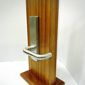 Ensemble de serrures à mortaise modernes pour porte d'entrée, plaque rectangulaire, levier chromé satiné, pour la sécurité des portes d'appartement - Product Image 2