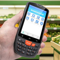 PDA industriel Android 12/15 avec clavier 4 pouces, scanner de codes-barres 1D 2D, PDA robuste pour la logistique d'entrepôt