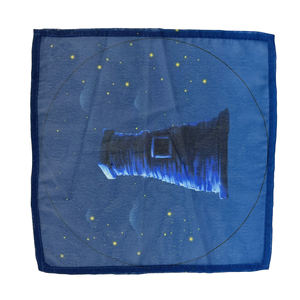 عمامة فاخرة مصممة باللون الأرجواني على الطراز الكاريبي، باندانا عالية الجودة من القطن للكلاب والقطط، غطاء رأس مخصص بشكل مربع - Product Image 1