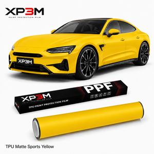 Vinilo para Envoltura de Autos XP3M Mate Deportivo Amarillo Mate Satinado TPU Color PPF de 7.5 Mil, Auto-Reparable, Anti-Rayones, Anti-Amarilleo, Rollo de 1.52x15m - Product Image 1
