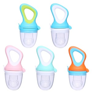 Custom Bpa משלוח תינוק פירות מזון מזין סיליקון בייבי מוצץ פטמת תינוק תינוקות בקיעת שיניים צעצוע נשכן