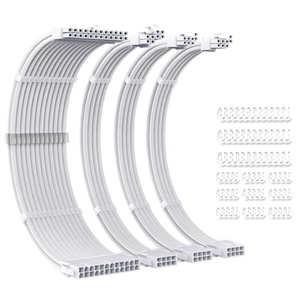 Câble d'extension d'alimentation pour boîtier d'ordinateur de bureau, 24 broches, fil tressé, en stock pour <span class=keywords><strong>carte</strong></span> <span class=keywords><strong>graphique</strong></span>, <span class=keywords><strong>carte</strong></span> mère, processeur - Product Image 4