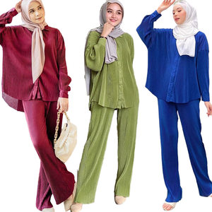 M908 #   Ensemble Abaya d'hiver pour femmes, directement de l'usine, provenant de Malaisie et d'Indonésie, pantalon plissé ample, mode provenant de la meilleure source - Product Image 4