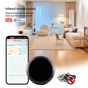 Tuya WiFi <b>Universal</b> Infrared <b>Remote</b> <b>Control</b> Smart Home Temperature Humidity Sensor for TV Air Conditioning ABS Voice <b>Control</b> - Product Image 4