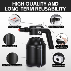 Dual-Use 2L Electric Foam Watering Can Handheld Plastic Air <b>Pressure</b> <b>Sprayer</b> for Home Garden & Gardening Air <b>Pressure</b> <b>Sprayer</b> - Product Image 2