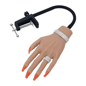 Professionelle Silikon-Handnagel-Übungs-Hand für Acryl-Nageln Maniküre-Training falsche Nagel-Vorführhand