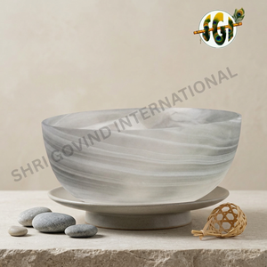 Fruit Glass <b>bowl</b> with marvel finish - Product Image 3