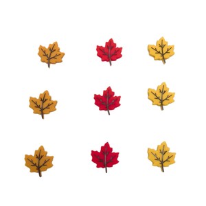 Cuentas de silicona con forma de hoja de otoño para decoración de uñas, cuentas sueltas coloridas en rojo, amarillo y naranja - Product Image 2