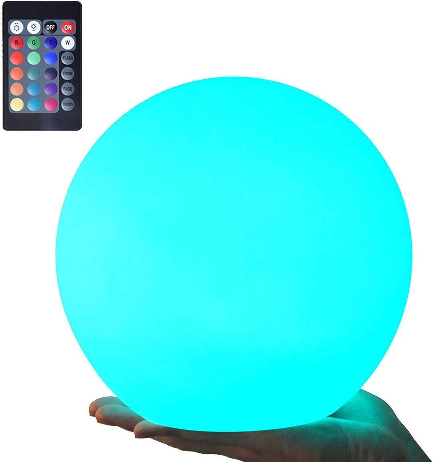 Button Battery Charge Dimmable Floating Pool Lights Ball 78mm 16 RGB Colors 4 Modes for Outdoor Pool Waterproof IP68 Night Light