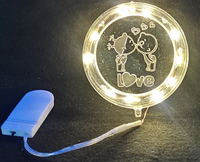 Ornements de Noël suspendus en acrylique LED de haute qualité, en forme de cœur, lumineux et chaleureux, pour la décoration de l'arbre de Noël, des fêtes à la maison et des événements festifs