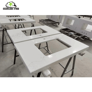 Mühendislik prefabrik beyaz yapay mermer tezgahı granit mutfak ada otel daire tuvalet yemek için - Product Image 1