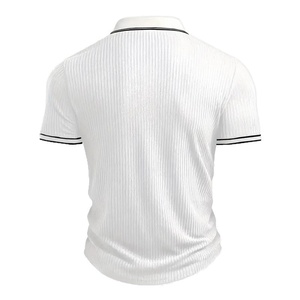 <span class=keywords><strong>Polo</strong></span> homme à rayures verticales, col rabattu, manches courtes, bordure contrastée, fermeture boutonnée, coupe ajustée - Product Image 5