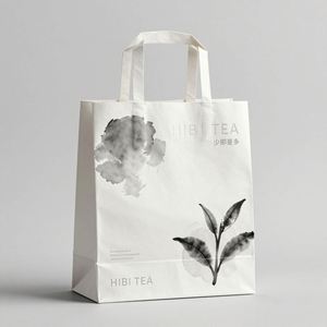 Bolsas de Papel Kraft Blancas Simples y Elegantes para Compras y Envoltura de Regalos con Asas Resistentes - Product Image 4