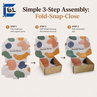 Fabricant de boîtes pliantes en carton ondulé personnalisées avec impression OEM et design de motifs uniques pour l'emballage de produits de vente au détail