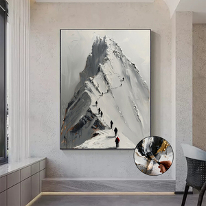 <span class=keywords><strong>Peinture</strong></span> à l'huile artisanale moderne de <span class=keywords><strong>montagne</strong></span>, texture épaisse, <span class=keywords><strong>couteau</strong></span> à palette, art mural 3D sur toile pour salon - Product Image 1