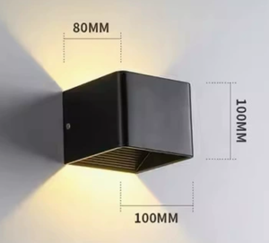 Modern Black Square LED Wall Lamp 5W Aluminum Indoor <b>Sconce</b> 100mm Wall Mounted <b>Light</b> for Hotel - Product Image 1
