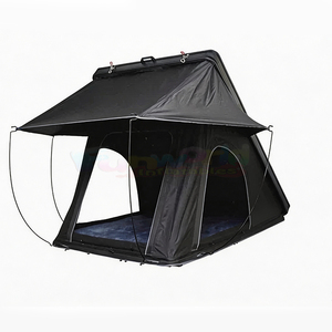 Tente de toit moderne pour une personne, noire, 4 saisons, tout-terrain, sur mesure, à vendre. Tente de toit vert foncé, tente de toit Ultra pour 4 personnes. - Product Image 5