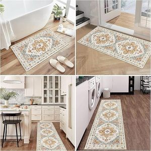 Tappetini da <span class=keywords><strong>cucina</strong></span> 3 pezzi Boho antiscivolo Set <span class=keywords><strong>tappeto</strong></span> lungo lungo e lavabile <span class=keywords><strong>tappeto</strong></span> Runner per ingresso corridoio lavanderia bagno - Product Image 2