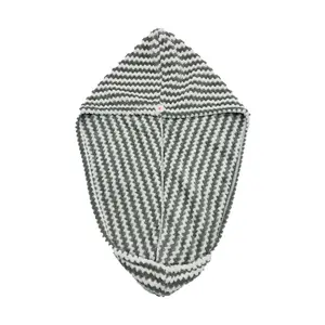 中国制造热卖超细纤维珊瑚绒头发干燥毛巾头巾毛巾包