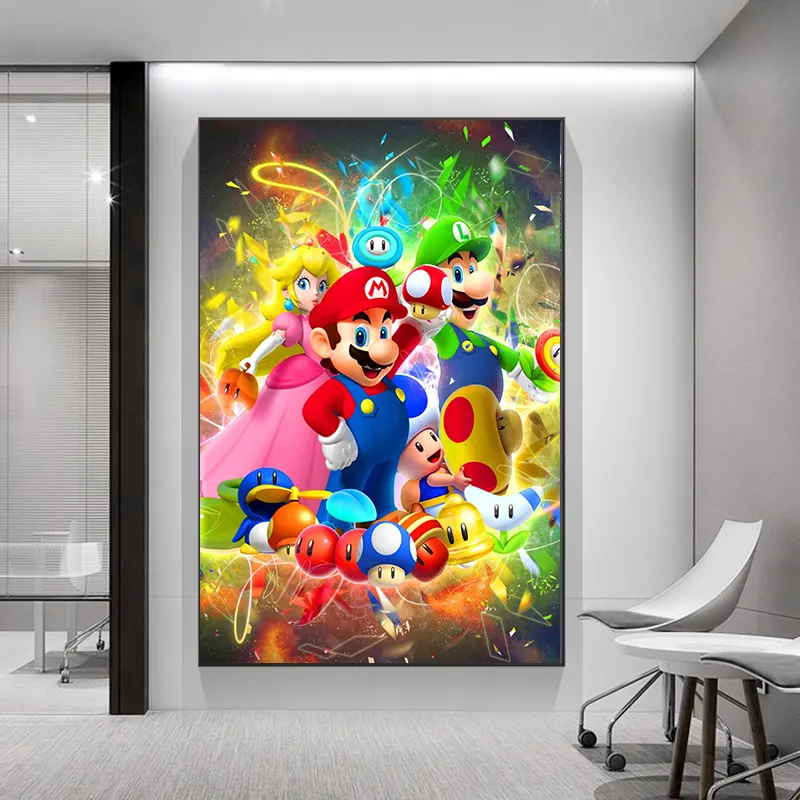 Funny Cartoon Art Fairy Princess Ar Poster and Print Canvas Painting Wall Art for Living Room Home Decor Cuadros decoration