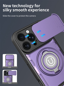 Custodia antiurto per telefono con copertura scorrevole per fotocamera e protezione a 360° °   Supporto ad anello, custodia protettiva resistente per Nothing Phone 3A Lite/Phone 3A - Product Image 2