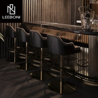 Fabrication sur mesure, prix d'usine, tabouret de bar moderne pour hôtel, tabouret de bar moderne de luxe, cadre en acier inoxydable, chaise de comptoir de bar