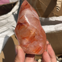 Naturel En Gros En Vrac Pierre Cristal Artisanat Feu Quartz Flamme Déco Pour La Décoration Cadeau