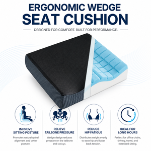Coussin de siège carré en gel rafraîchissant et mousse à mémoire de forme de <span class=keywords><strong>4</strong></span> pouces, personnalisé, OEM, pour un confort optimal - Product Image 3