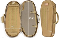 Sac à bandoulière tactique souple CVLIFE 30'' avec sangle d'épaule rembourrée et fermetures éclair verrouillables, système Molle pour la chasse