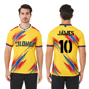 <span class=keywords><strong>Camiseta</strong></span> <span class=keywords><strong>de</strong></span> fútbol <span class=keywords><strong>de</strong></span> punto personalizada para hombre <span class=keywords><strong>de</strong></span> <span class=keywords><strong>Colombia</strong></span> Los fanáticos celebran la Copa América 2025 <span class=keywords><strong>Camiseta</strong></span> <span class=keywords><strong>de</strong></span> fútbol del equipo nacional Muestre su apoyo como regalo - Product Image 2