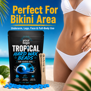 Cire dépilatoire grande capacité pour poils épais et rebelles, convient aux peaux sensibles, pour une peau lisse, perles de cire dure pour le maillot. - Product Image 1