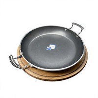 Wajan Besi Cor Aluminium Wei Yi Double-Ear, Dasar Rata, Anti Lengket, Ukuran Besar, Khusus untuk Menggoreng Roti dan Pancake