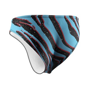 Pro <b>Men's</b> Swim Briefs with Drawstring Pool Swimwear Stretch Chlorine Resistant Custom Sublimation Printing for Training - Product Image 4